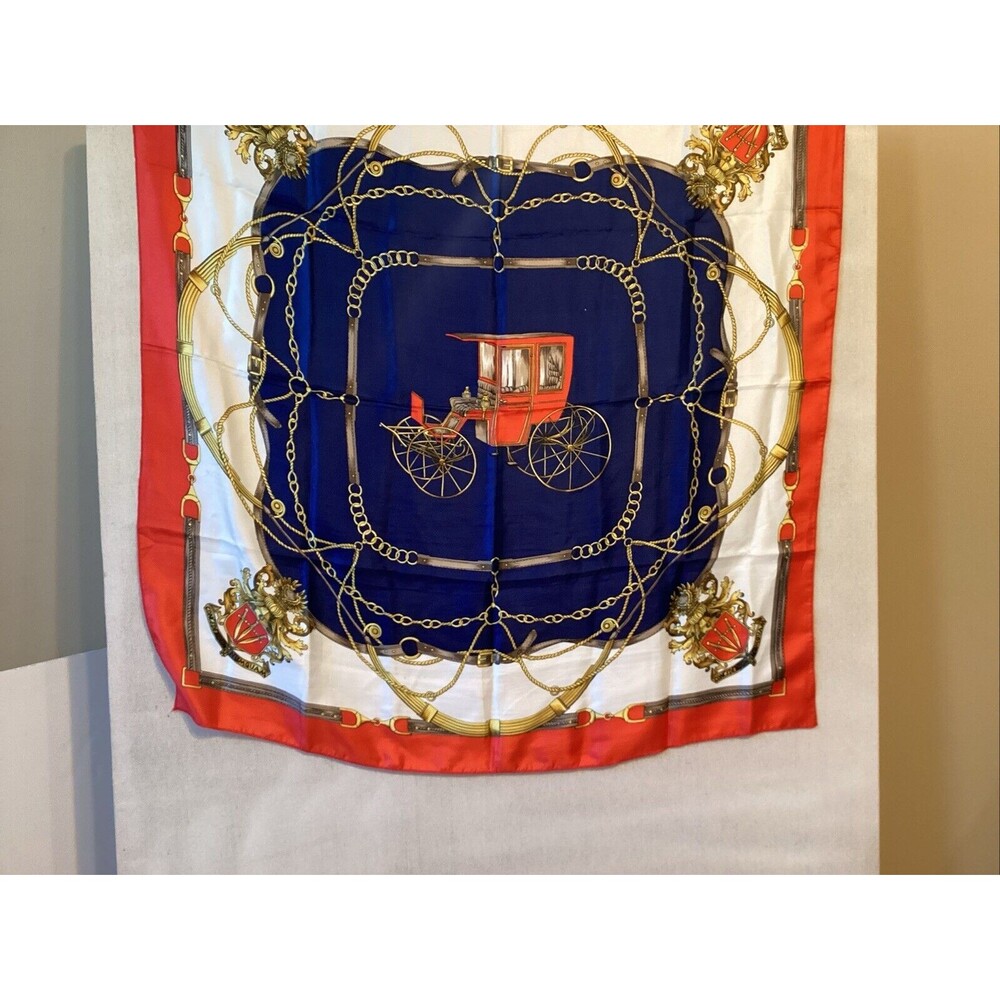 conedendum numquam women’s scarf carriage chains 34x34” stain as is